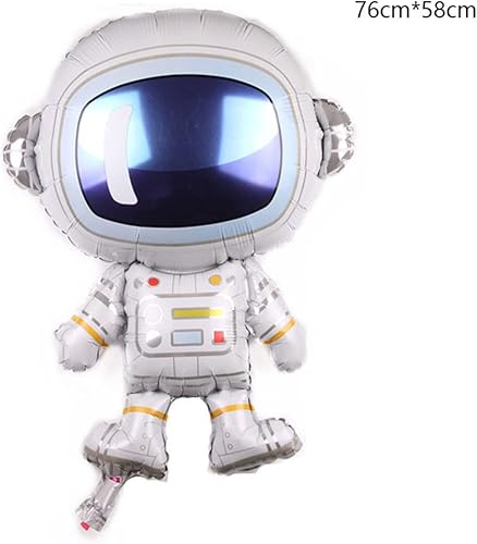 Miniatura 5 de Morndew 3 globos de aluminio de naves espaciales con cohete espacial, platillo volador, globos de aluminio de aluminio de astronauta para fiestas