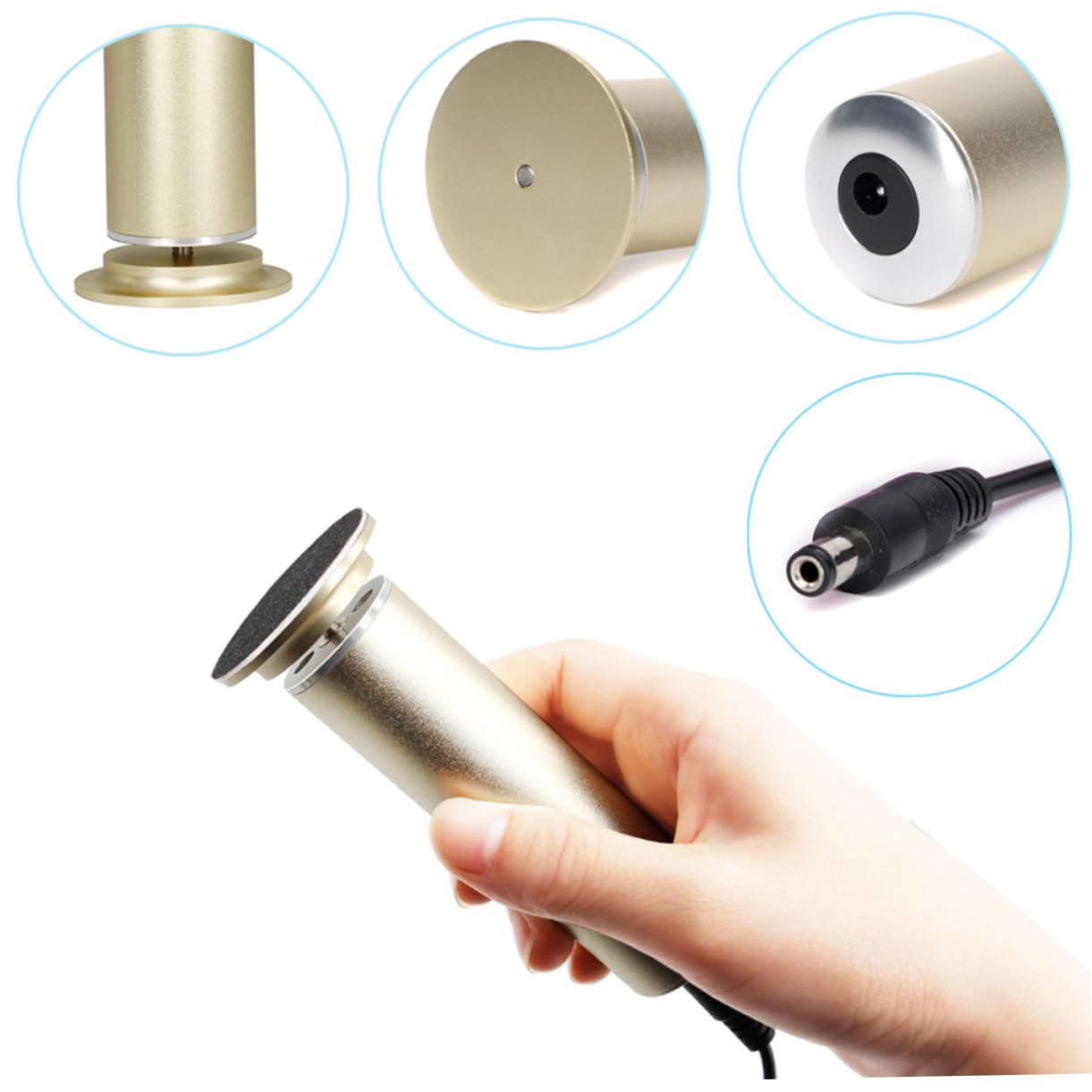 Ipetboom 12w Pedicura Eléctrica Para Pies Eliminador De Callos Raspador De Pies Eléctrica Para Seca y Agrietada Dorada