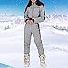 Snow Suits for Women Women Ski Suit Jumpsuit Onesie Outdoor Sports Warm Waterproof Snowsuit One Piece with Hood Removable Fur Collar Insulated Coveralls Women's One Piece Ski Suits Snowsuit