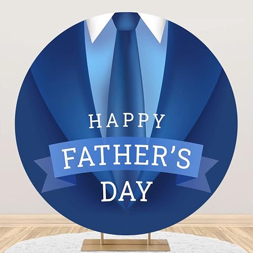 Leyiyi 7.2x7.2ft Happy Father's Day Round Backdrop Cover Jew