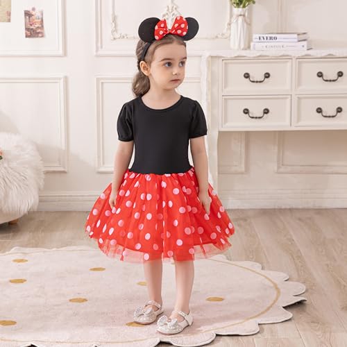 Disfraz rosa con lunares para bebé Dressy Daisy miniatura 5