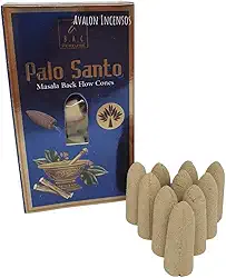 10 incensos Cone/Cascata Indiano - Palo Santo Masala Balaji Incense