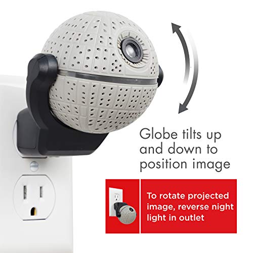 Image of STAR WARS Projectables LED Night Light Projector, Dusk-to-Dawn Sensor, Plug-in, Collector's Edition, Darth Vader and Stormtroopers on Ceiling, Wall, or Floor, Ideal for Bedroom, Kid's Room, 43058