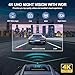 3 Channel 4K Dash Cam, Dash Camera for Cars with Free 64GB SD Card, 4K+1080P+1440P Dash Cam Front and Rear Inside, Super Night Vision, Loop Recording, G-Sensor, Motion Detection, 24 Hours Parking Mode