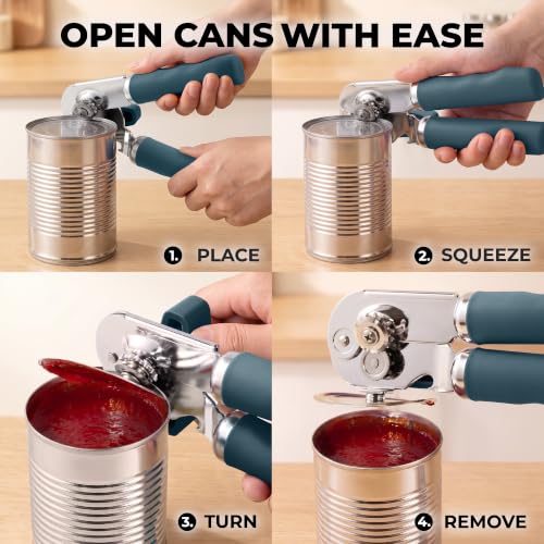 Image of Zulay Kitchen Stainless Steel Swing Open Manual Can Opener Comfortable Grip