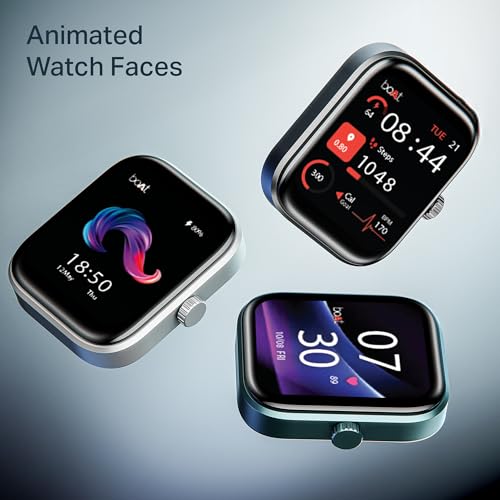 Image of Boat Wave Call 3 Smartwatch 1.83 inch HD Display with Animated Watch Faces; BT Calling, Functional Crown, Multiple Sports Modes, IP68, HR, SpO2 Monitor, Smart Watches for Men & Women (Bold Black)