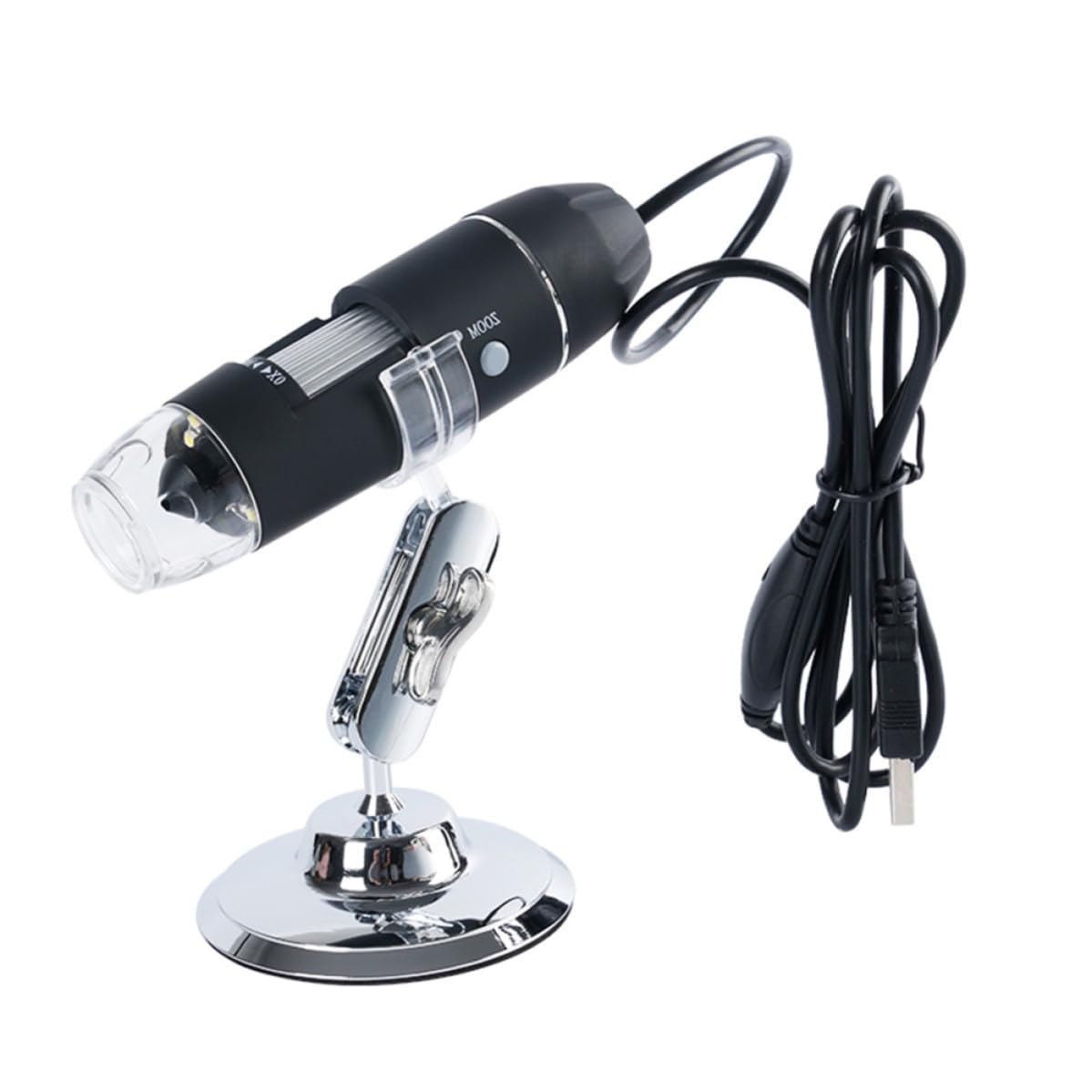 HEALLILY Microscopio USB Digital con LED Ajustables y Soporte Adhesivo Lupa Electrónica Compatible con Win XP Vista Inspección Precisa