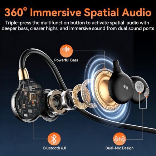 OHAYO Open Ear Headphones, Bluetooth 6.0 Air Conduction Sports Earbuds, 19g — view 6