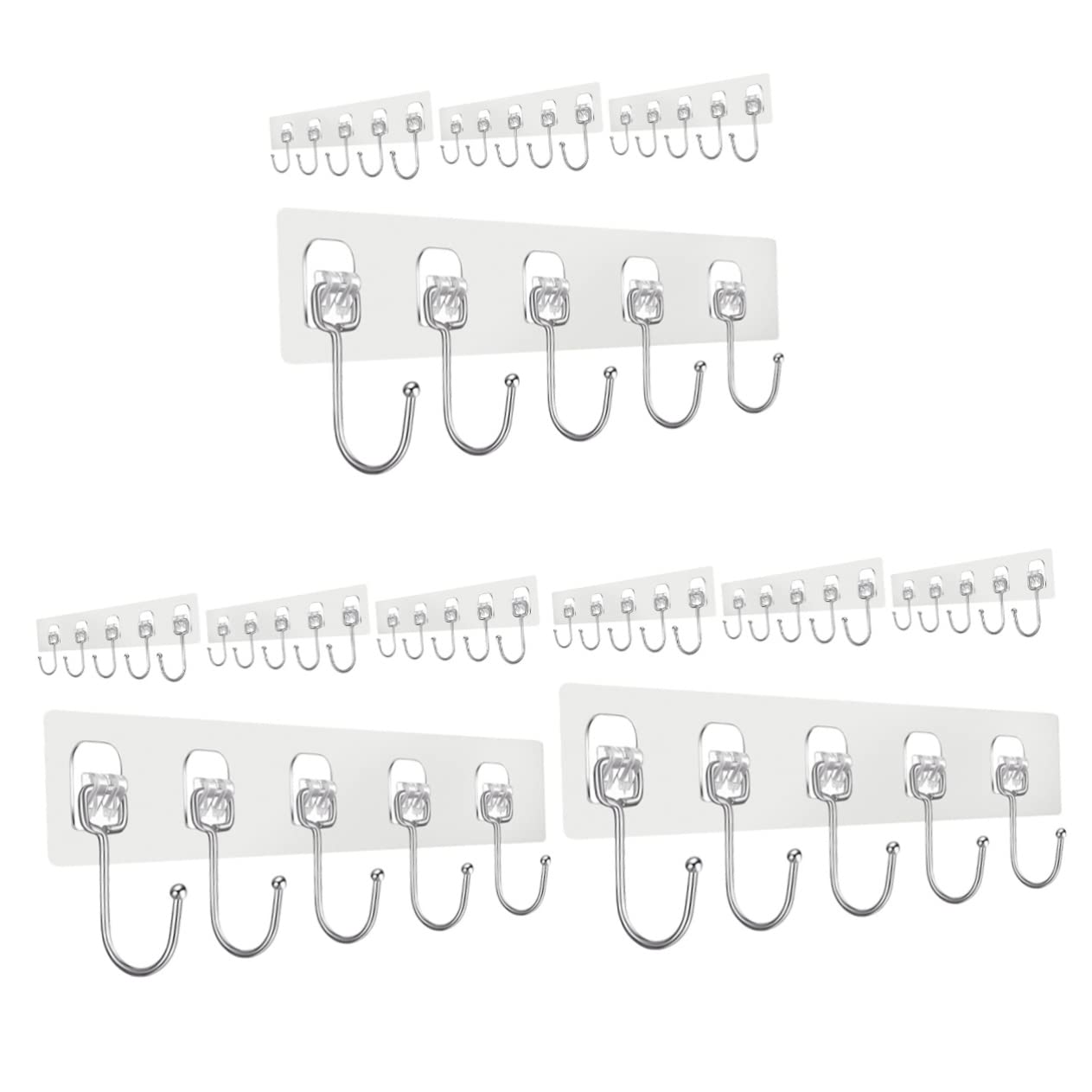 VASDEV 12 Ganchos de Pasta Fuerte, Perchas de Metal para Abrigos, Perchas de Metal para Sombreros de Alta Resistencia, Ganchos autoadhesivos para Colgar en la Pared, Colgador de almacenam