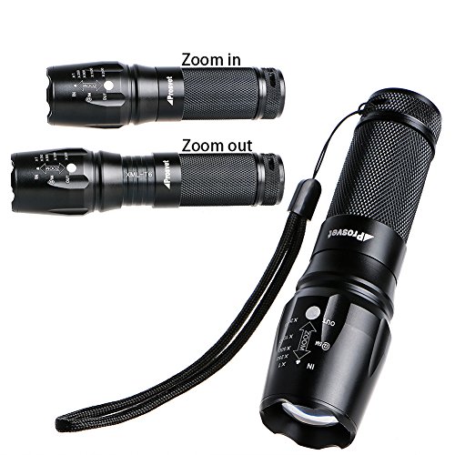 Prosvet 878 Tactical Flashlight Military Grade Led Flashlight - Water Resistant Tac Light - 5 Modes-Zommable