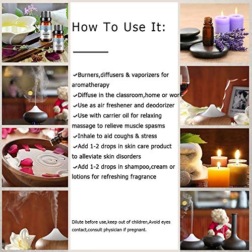 Rose Essential Oil 100% Pure Aromatherapy Oil Best Grade Rose Oil For Diffuser, Perfumes, Massage, Skin Care - 10Ml #TOP6