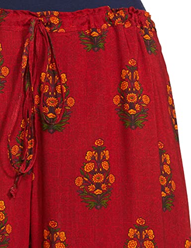 Image of BIBA Cotton Printed Straight Casual Palazzos