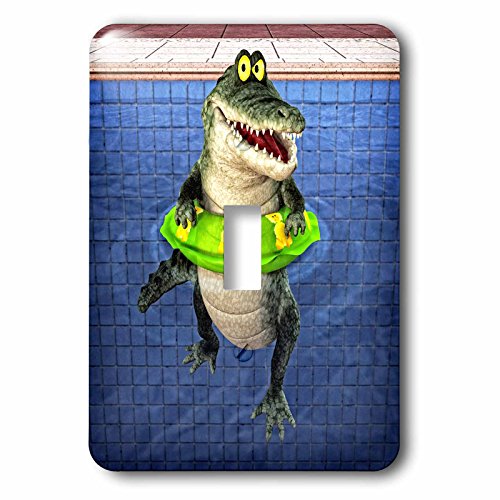Interrupteur à bascule crocodile de dessin animé imprimé multicolore - 3