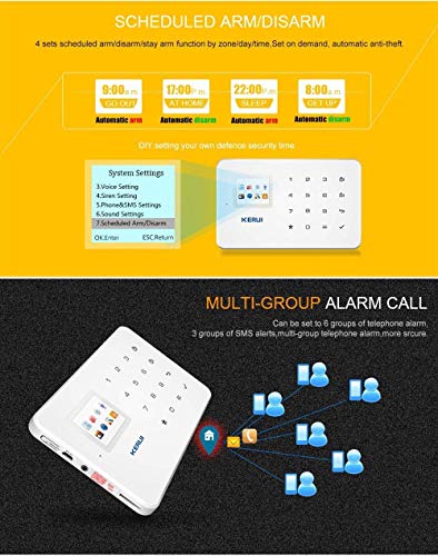 KERUI G183 Wireless 3G GSM Home Security Alarm System DIY Auto Dial Burglar Alarm Kit,APP Control by Text,not Support WiFi and/or Landline - Thumbnail 5