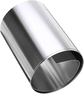 Wangdong Folia blachy ze stali nierdzewnej Folia - 304 Stainless Flashing Roll do Kuchnia i Sztuki Kąpielowe Rzemiosło Projekt DIY,0.03x100x1000mm