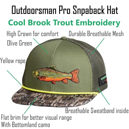 Image of EDTREK Outdoorsman Pro Trucker Breathable Mesh Performance Cap - Flat Brim Snapback Hat