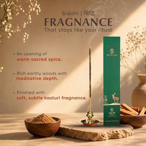Image of Kasturi (Musk) Handcrafted Incense- 30 Agarbatti Stick | 1 Hr Burning Time, 2+ Hr Retention| Rich Aroma, Low Smoke | Free Agarbatti Stand | Incense Sticks for Home
