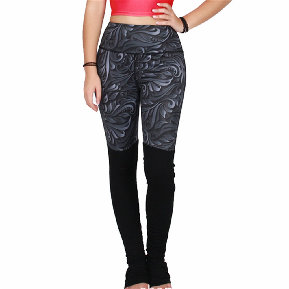 ZOOB Miley Women Printing Yoga Pants Gym Sports Running Tights Workout Leggings