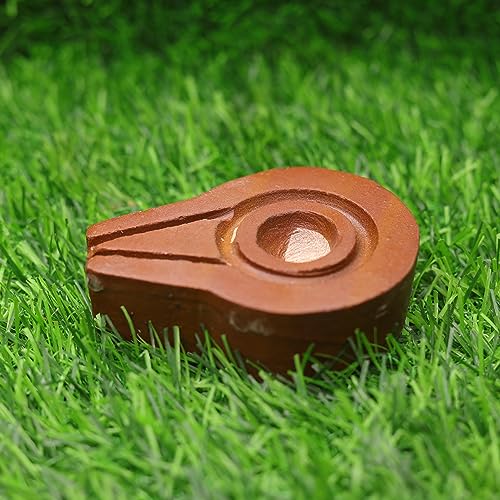 Image of Neelkanth Shivling Stone - Original Narmada Stone Red 3 Inch Jaladhari, Yoni Base, Lingam Holder, Panapitham Shivling Base Pitha Stand For Home Puja
