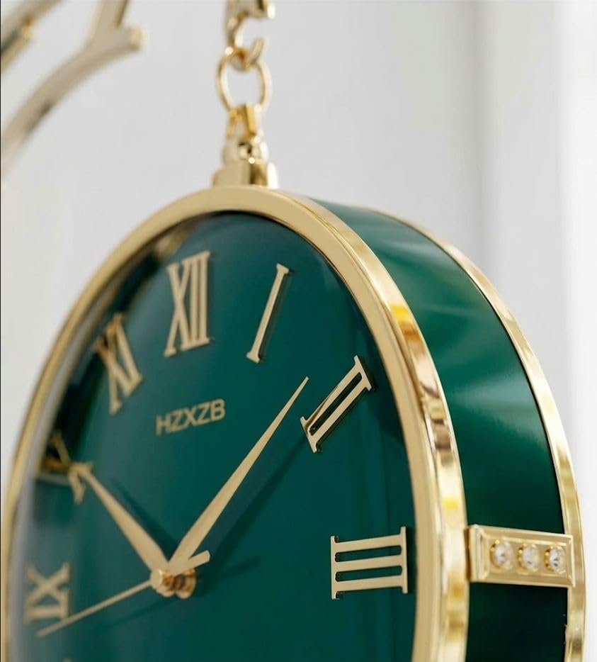 Image of Double-Sided Clock, Wall Hanging,Wall Clock, Outdoor, Antique Double-Sided Clock,Store Clock, Shop, Cafe, Table Clock, Interior, West Coast (Clock)