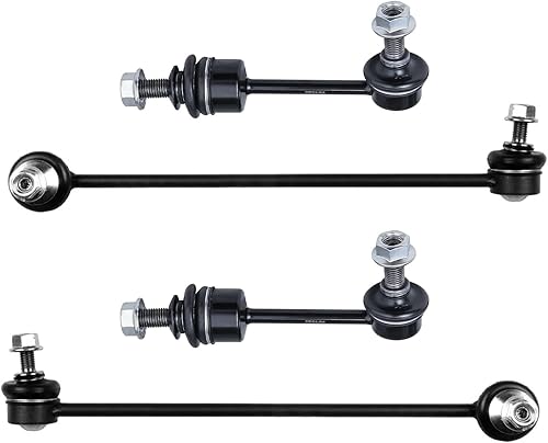 Miniatura 57 de Detroit Axle - 4 barras estabilizadoras para Jeep Grand Cherokee Commander 2005-2010 2006 2007 2008 2009 de repuesto delantero y trasero