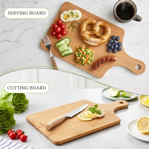 Set de 3 tablas de cortar de bambú con mango miniatura 3