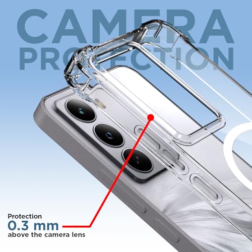 Image of Pikkme Back Cover for Realme C71 Mag-Safe Shockproof PC + TPU Protective Case Magnetic Support Bumper Case (Transparent Mag-Safe)