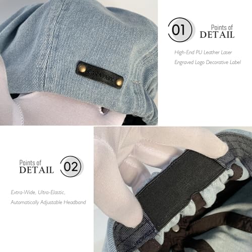 Gorra Newsboy de mezclilla para mujer verano miniatura 6