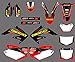junhuo Sfondi grafica Adesivi Decalcomania Kit per Honda CRF250x 4 Strokes 2004 2005 2006 2007 2009 2009 2010 2011 2012 CRF 250x (Color : 0034)