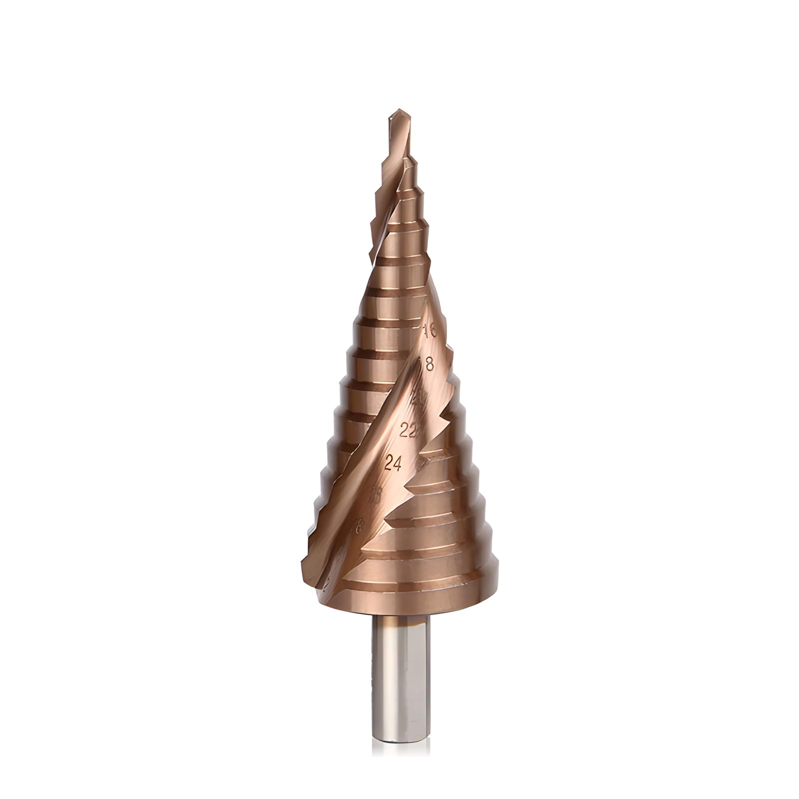M35 Cobalt Step Drill Bit, Metric Double Spiral Flute Heavy Duty, 4-32mm (3/16" to 1-1/4") HSS Cone Drill Bit for Stainless Steel Aluminum Sheet Metal Wood Plastic