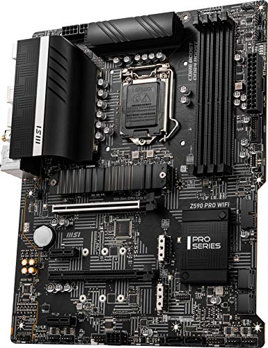 MSI-Z590-PRO-WIFI-Placa-Base-ATX-Soporta-Procesadores-Intel-Core-11th-Gen-LGA-1200-12-Duet-Rail-55A-VRM-DDR4-Boost-5333MHz-OC-PCIe-40-x16-3-x-M2-Gen43-x4-4K60Hz-HDMI-25G-LAN-Wi-Fi-6E