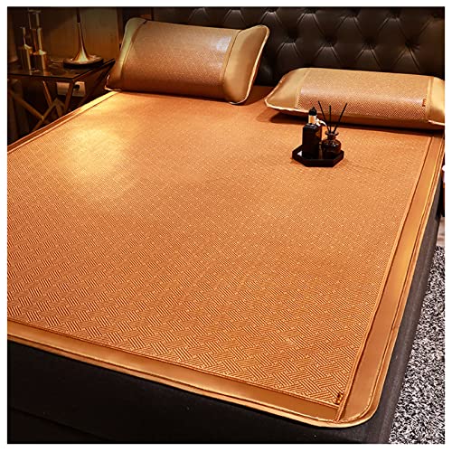 XEX Colchoneta De Dormir De Verano, Estera De Ratán Antideslizante Transpirable, Almohadillas De Enfriamiento Multifunción para El Dormitorio De La Escuela En Casa(Size:150 * 200CM)