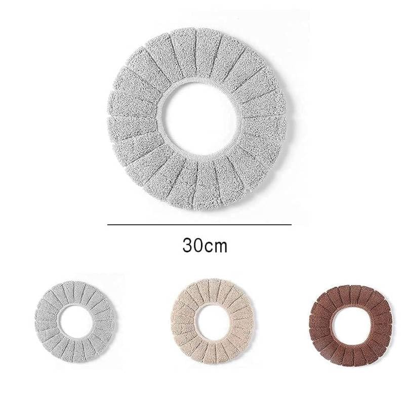 Soft Plush Toilet Seat Cover, Washable Bathroom Warmer, Universal Fit, Multiple Colours Available 4