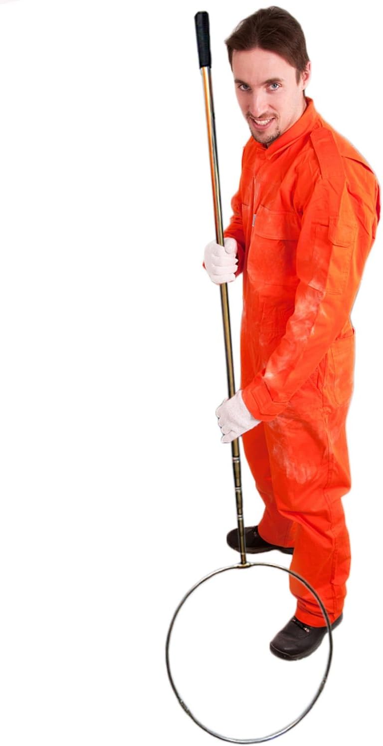 Professional Lifesaving Pole - Durable Telescopic Rescue Rod for Water Parks, Lightweight Emergency Salvage Pole (5.5m/21ft) with Life Hook - Essential Safety Equipment