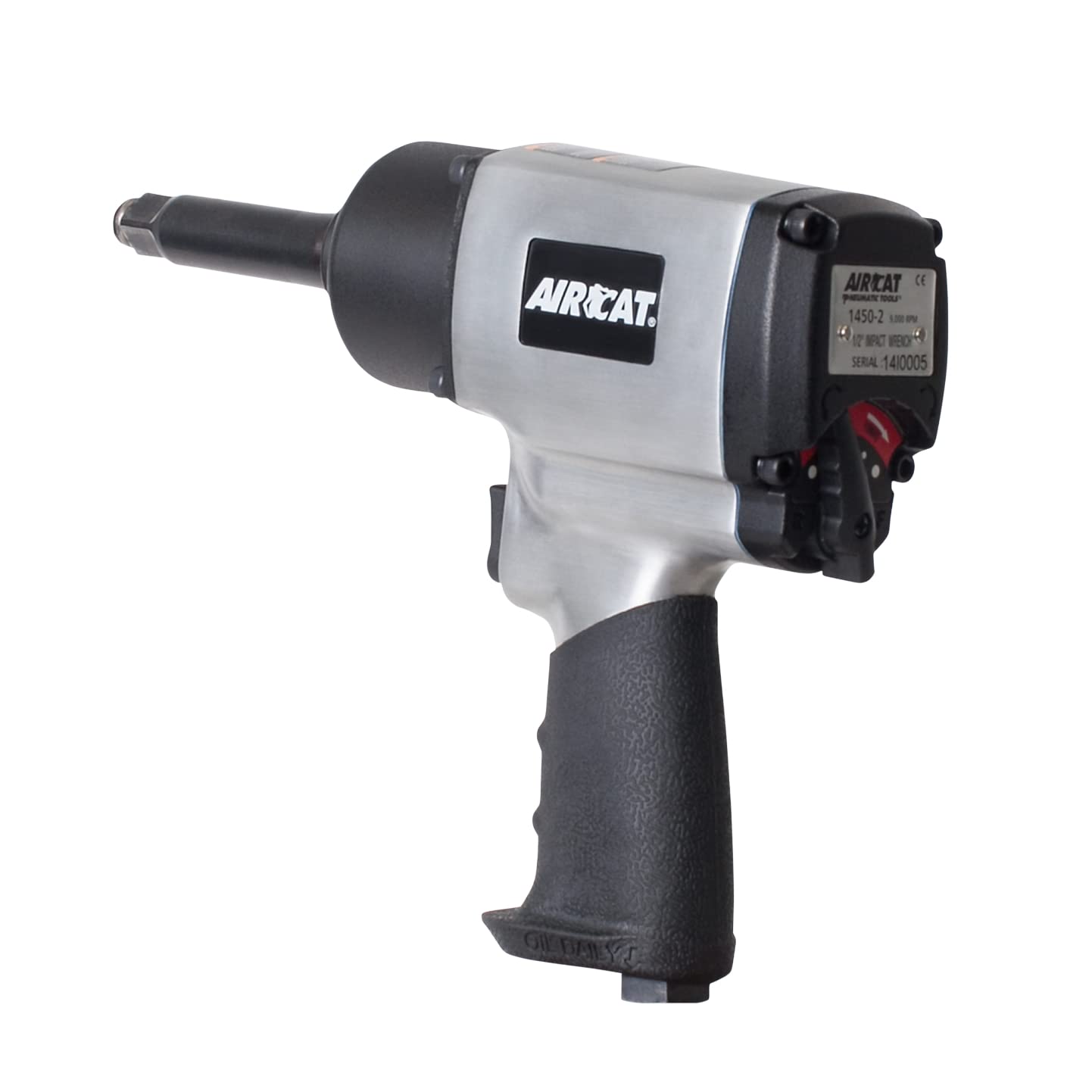AIRCAT 1450-2: 1/2-Inch Impact Wrench with 2-Inch Extended Anvil 1,000 ft-lbs