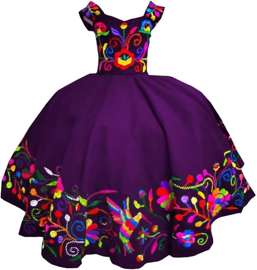 Mollybridal 2026 Black Ball Gown Toddler Infant Pageant Prom Formal Dresses for Little Girls Juniors Flower Embroidery
