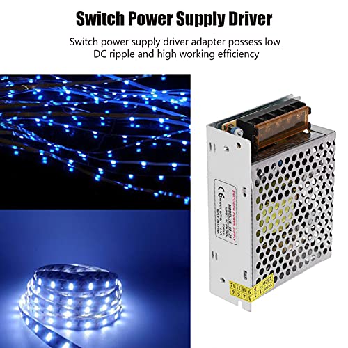 Image of AC to DC Converter, Aluminum Alloy Switch Power Supply Driver Adapter, DC24V LED Screen Strip Light 3D Printer Power Supply(S-60-24(24V /2.5A /60W)AC100-240V)