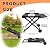 MOASKER Collapsible Grill Stand for Ninja Woodfire Outdoor Grill OG700/800/900 Series & OO101 Outdoor Pizza Oven Stand, Foldable Grill Cart for Blackstone 17/22 Griddle Stand, with Wheels & Side Table