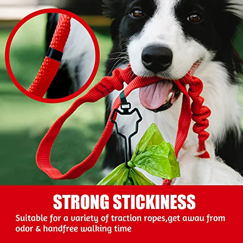 Image of 5 PCS Dog Poop Bag Holder,Dog Waste Bag Holder ,Poop Bag Holder for Leash,Attachment for Garbage Bag Dispenser, Hands Free Garbage Bag Holder,dog walking Accesories(Black)