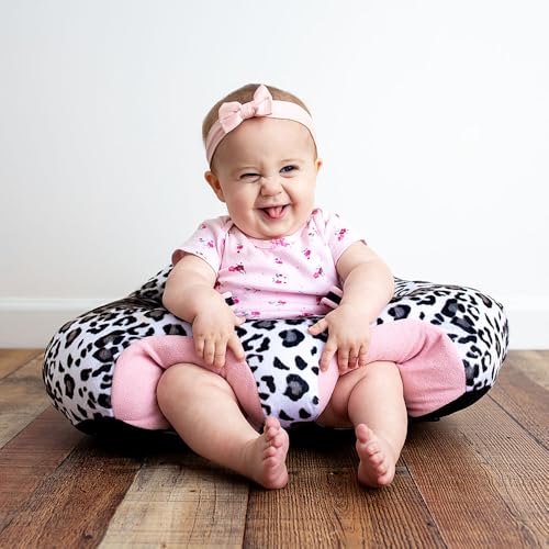 Image of The Original Hugaboo Infant Sitting Chair | 2nd Edition | Pink Snow Leopard
