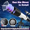 Telescopio para Niños, 60mm 90x Telescopio Blanco con Calcomanías Bonitas | Incluye un trípode resistente, buscador y un divertido set de calcomanías DIY del abecedario. Un regalo STEM de astronomía para niños de 6 a 12 años. 8