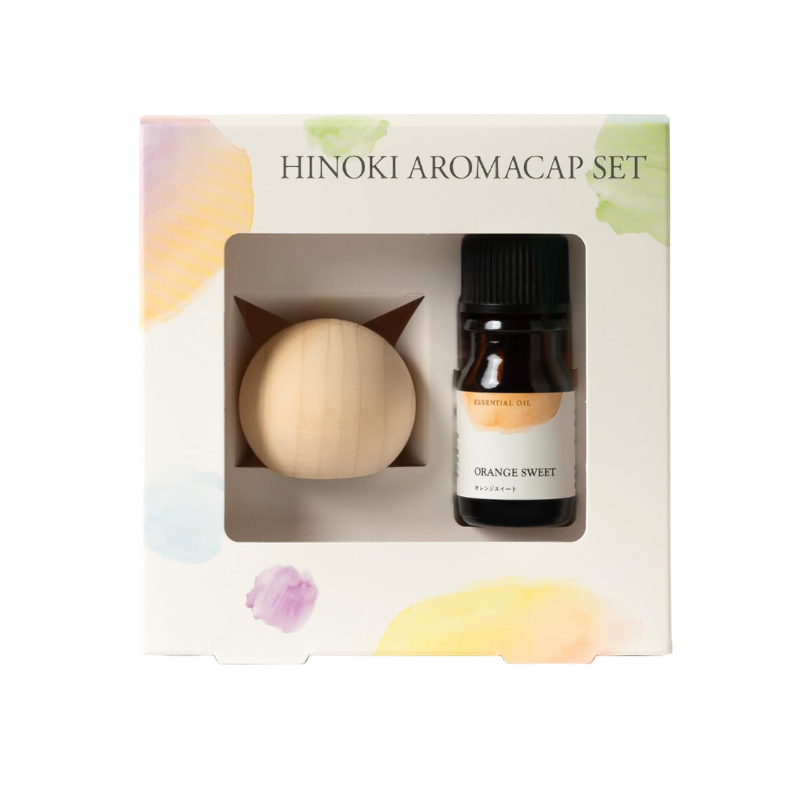 Amazon.co.jp: 生活の木 Hinoki アロマキャップ セット 丸 × オレンジ