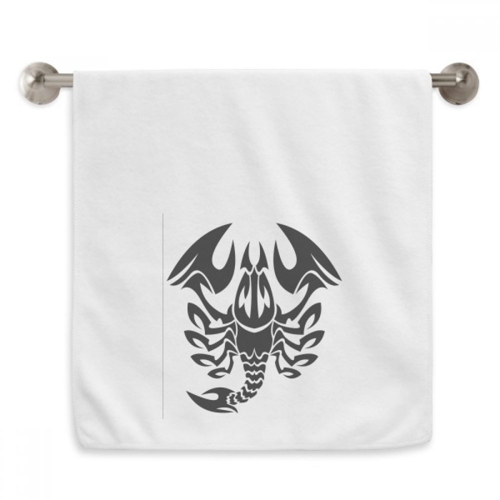 Serviette zodiaque Scorpion cadeau d'anniversaire personnalisé blanc 13x29