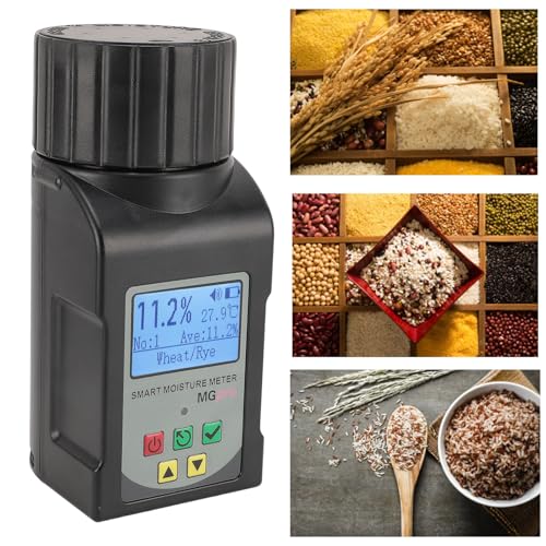 Misuratore di umidità per cereali digitale, Misuratore di umidità per Cereali con Display LED in mini tazze compensazione Automatica della Temperatura per caffè cacao riso grano 25 tipi di cereali