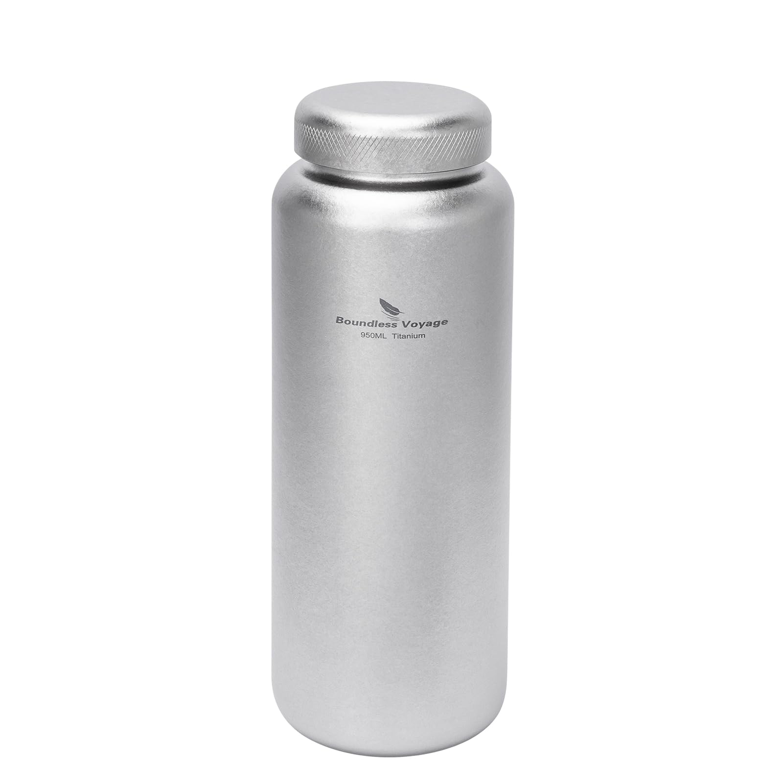 Boundless Voyage Ultraleichte Titan Trinkflasche Kristallisierte+ti lid | Breite Mund Flasche mit Leckage Cap & Aufbewahrungstasche Hydro Flasche für Klettern Rucksack Fitnessstudio Camping Travel