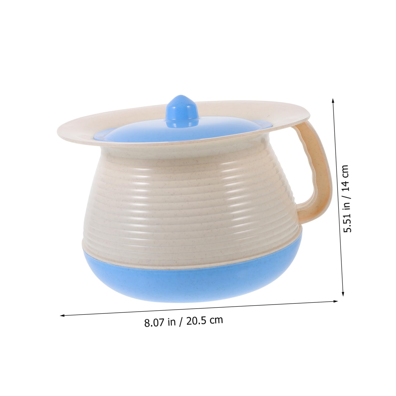 VICASKY Vaso da notte unisex portatile con coperchio, per adulti e adatto per casa e in viaggio, materiale durevole, facile da pulire, anziani