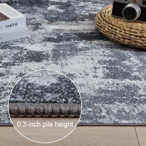 Tapete decorativo 8x10 gris lavable miniatura 4