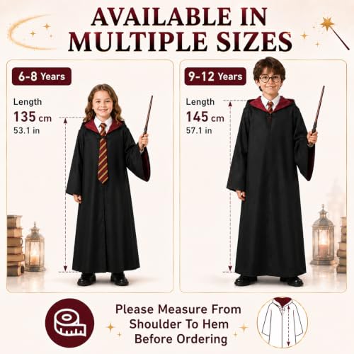 CVJJZ Wizard Costume Accessories Set for 9-12 Years Old - image 2