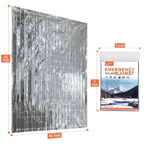 4 Pack - Large 82” x 62” Survival Emergency Mylar Thermal Blankets, Thermal Survival Blanket Perfect for Camping, Hiking, Body Insulation, Outdoors, Car Survival Kit, Bug Out Bag - Image 4