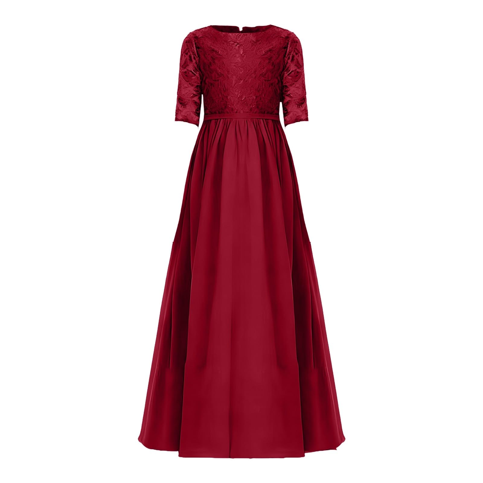 Kleid Mädchen Festlich Sommer Kurzarm Jacquard Prinzessin Kleider Kinder A-Linie Abschlusskleid Hochzeit Blumenmädchenkleider Elegant Brautjungfernkleid Geburtstag Abendkleider